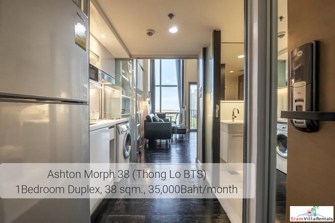 Ideo Morph 38 | Ultra Modern Two Storey Duplex with Extra High Ceilings in Thong Lo, Pet friendly