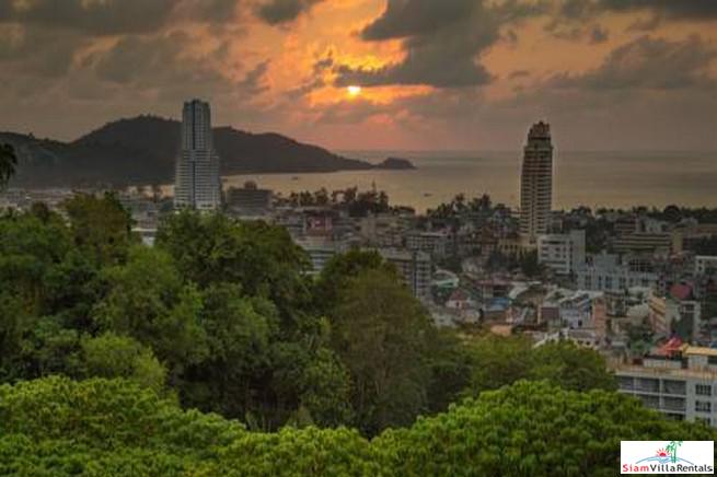 The Royal Bay View Villas | Two Bedroom Family Penthouse Duplex for Rent with Panoramic Patong Bay Sea Views