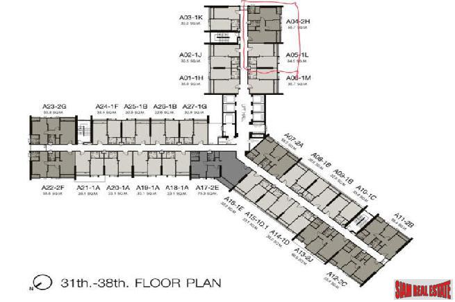 The Key Sathorn-Charoenraj | Large 2 Bed Combined Unit with 3 Balconies and City View at Sathorn