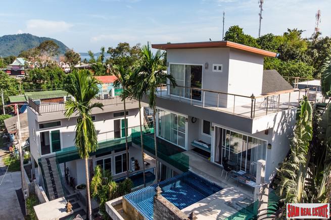 Unique Eight Bedroom + Rooftop Terrace Sea View Pool Villa for Sale in Rawai/Sai Yuan