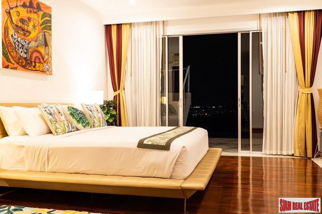 Mom Tri Villas Grand Cru | Exclusive Three Bedroom Kata Pool Villa with Panoramic Views of Chalong Bay for Rent