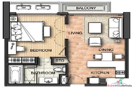 One Bedroom Apartment in Contemporary, Spanish-Style Complex on Sukhumvit 22