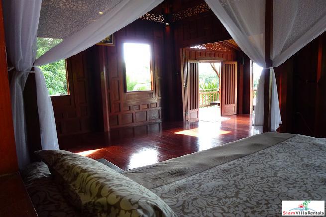 Beautiful Modern Teak House for Rent in the Nai Harn Hills-18